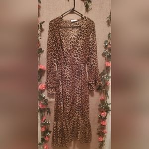 Super cute chiffon Leopard dress